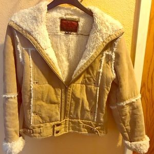 Frequency brand tan suede women’s jacket